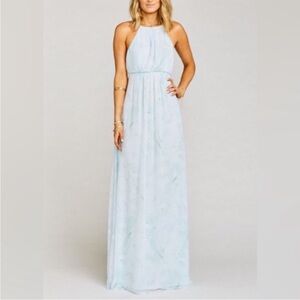 Show Me Your Mu Mu Elegant Light Blue Maxi Dress